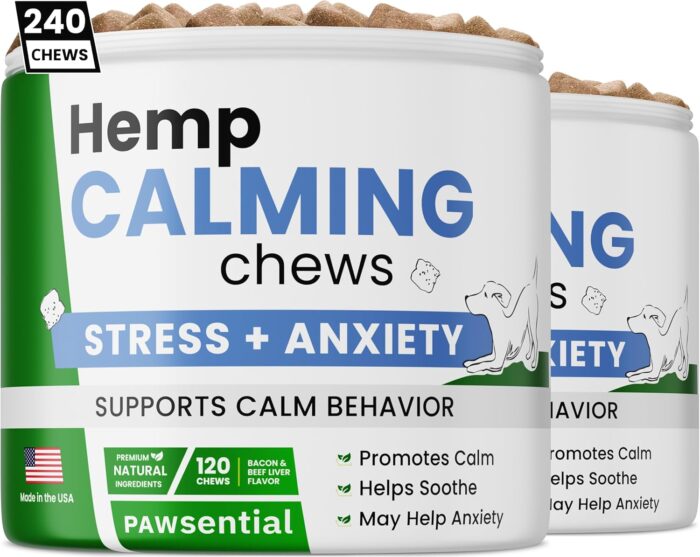 Advanced Hemp Calming Treats for Dogs - Anxiety Relief Calming Chews -