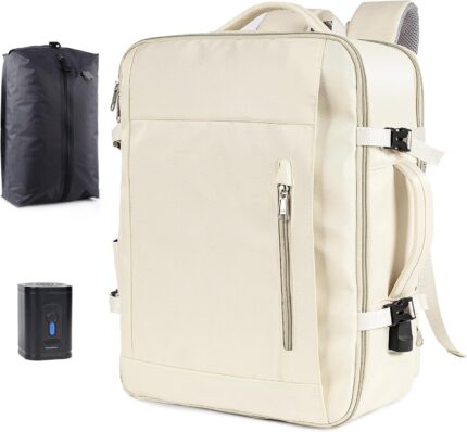 Air Vacuum Backpack for Travel with Air Pump, 60L Expandable Backpack