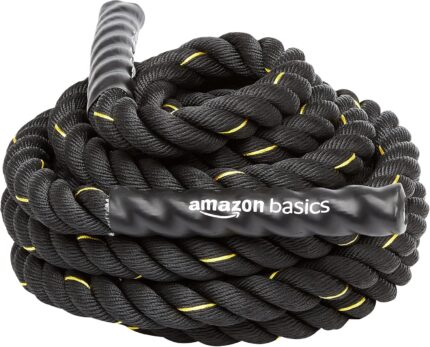 Amazon Basics Battle Rope for Home Gym Workout, Exercise