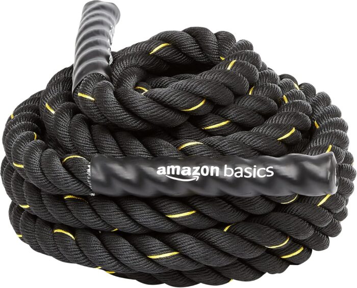 Amazon Basics Battle Rope for Home Gym Workout, Exercise