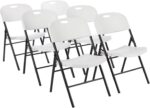 Amazon Basics Folding Plastic Chair with 350-Pound Capacity - 6-Pack,