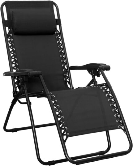 Amazon Basics Outdoor Textilene Adjustable Zero Gravity Folding
