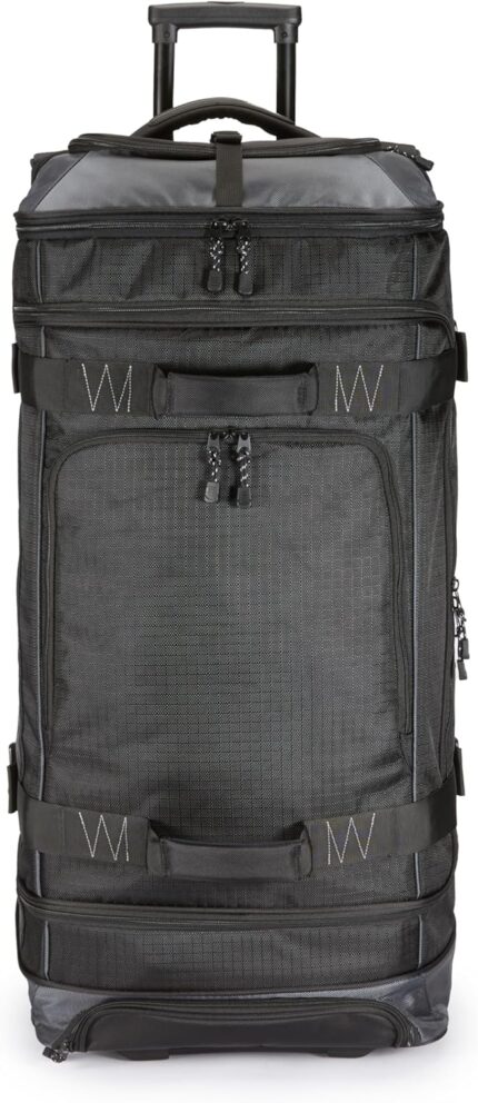 Amazon Basics Rolling Duffel Bag with Wheels, Ripstop Luggage for