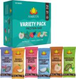 Amrita Vegan Protein Bars (6 Flavor Variety) | Free from Dairy,