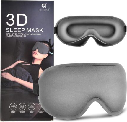 Arboleaf Sleep Mask, 3D Eye Mask, Luxurious Softness Sleeping Mask,