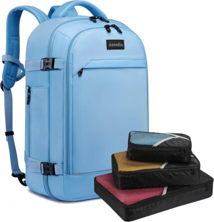 Asenlin 40L Travel Backpack for Women Men，17 Inch Laptop Backpack