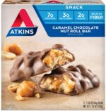 Atkins Caramel Chocolate Nut Roll Snack Bar, Protein Snack, High in