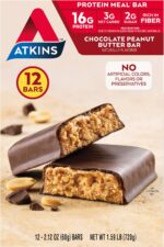 Atkins Chocolate Peanut Butter Protein Meal Bar, High Fiber, 16g