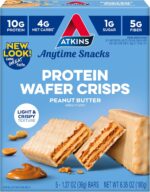 Atkins Peanut Butter Protein Wafer Crisps, Protein Dessert, 4g Net