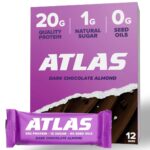 Atlas Protein Bar, 20g Protein, 1g Sugar, Clean Ingredients, Gluten