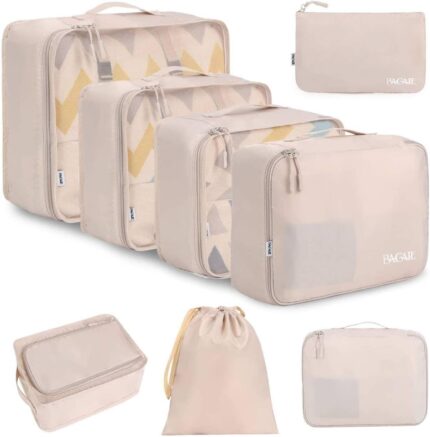 BAGAIL 8 Set Packing Cubes Luggage Organizer Bags for Travel