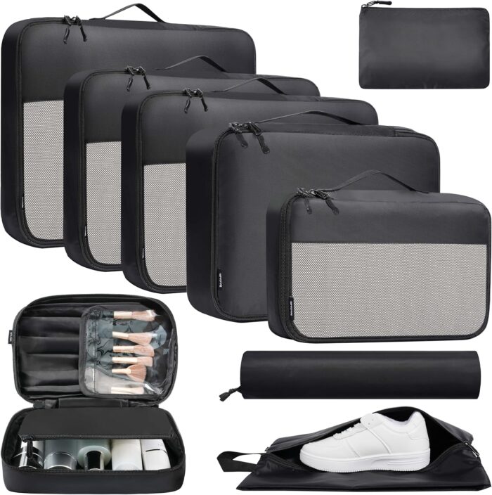 BAGAIL 8 Set/9 Set Packing Cubes Luggage Packing Organizer for Travel,