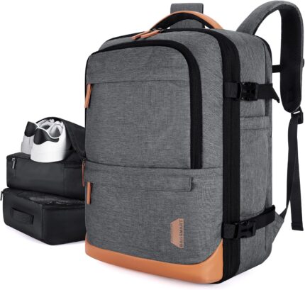 BAGSMART Compression Travel Backpack, 40L Expandable Airline Approved