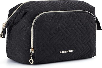 BAGSMART Travel Makeup Bag, Cosmetic Bag Make Up Organizer Case,Large