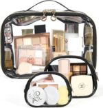 BAGSMART Travel Makeup Bag, TSA Approved Waterproof Quart Size