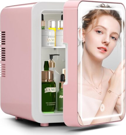 BOGDA Mini Skincare Fridge (4 Liter/6 Can) with Dimmable LED Light