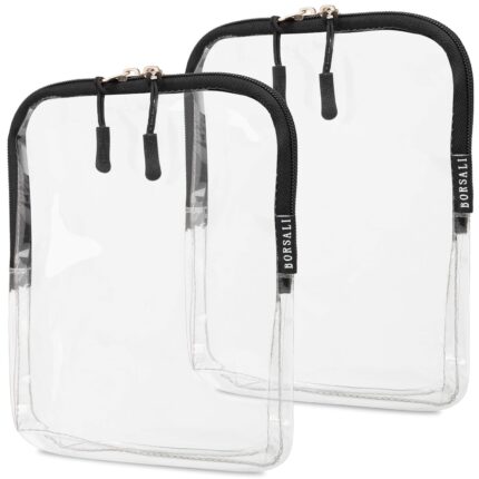 BORSALI TSA Quart Size Bag Approved for Carry On Travel - One (1)