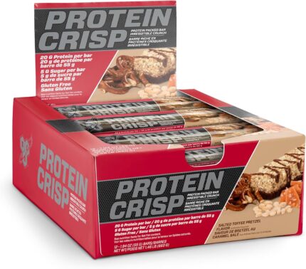 BSN Protein Crisp Bar, Protein Snack Bars, Crunch Bars with Whey