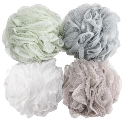 BTYMS Bath Sponge Shower Loofahs 60g Mesh Pouf Bath Scrunchies Body