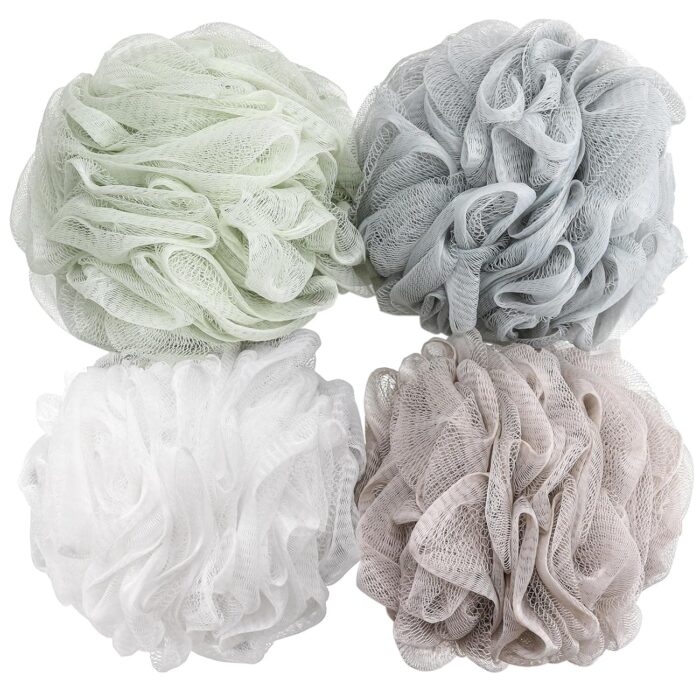 BTYMS Bath Sponge Shower Loofahs 60g Mesh Pouf Bath Scrunchies Body