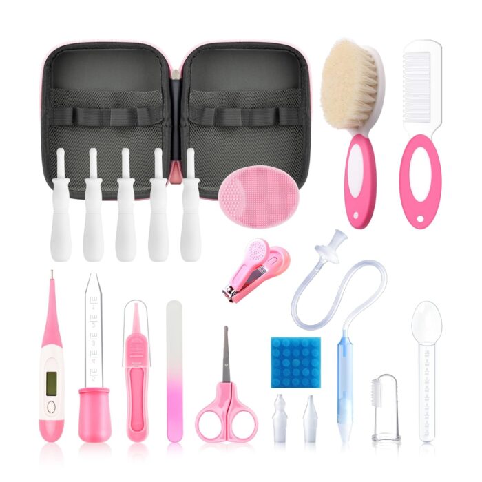 Baby Healthcare and Grooming Kit, 21 in 1 Portable Baby Essentials Kit