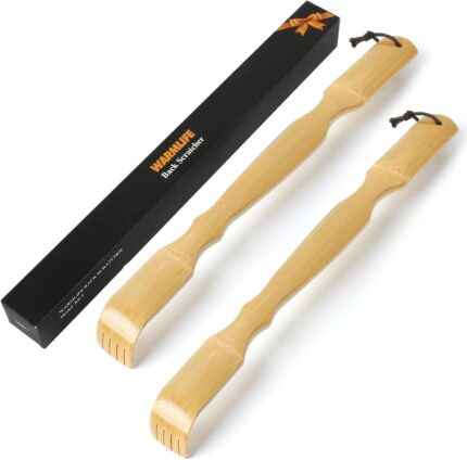 Back Scratcher, 2 Pack Bamboo Back Scratcher for Men and Women, 17