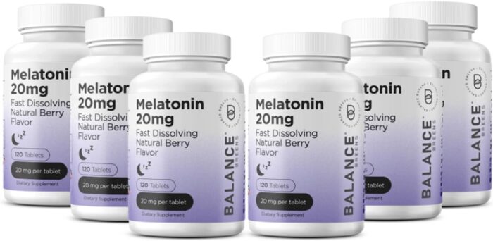 Balancebreens Melatonin 20mg Fast-Dissolve, 120 Tablets – Natural