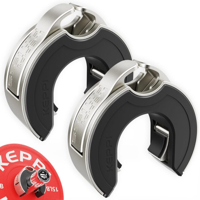 Barbell Clips, C-Shape Barbell Clamps for Weight Lifting