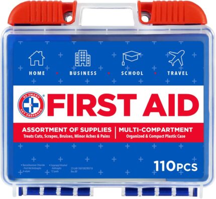Be Smart Get Prepared 110 pc First Aid Kit: Clean, Treat, Protect
