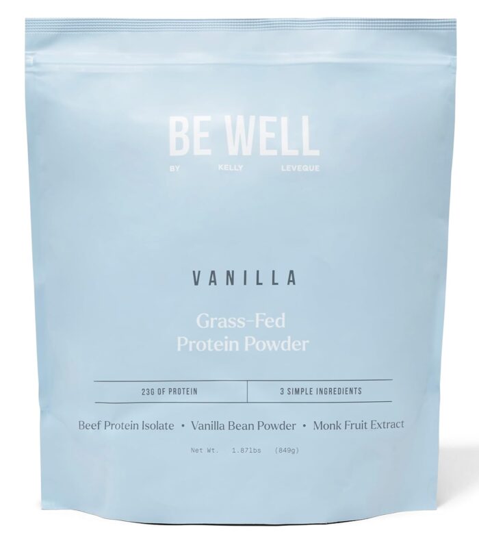 Be Well by Kelly Vanilla Grass-Fed Beef Protein Powder, 23G of Protein