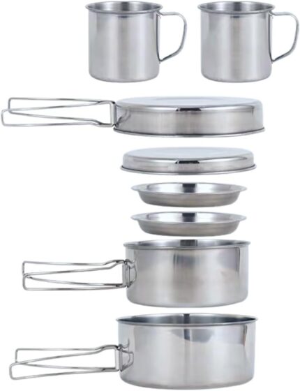 BeGrit Backpacking Camping Cookware Mini Picnic Camping Cooking Mess