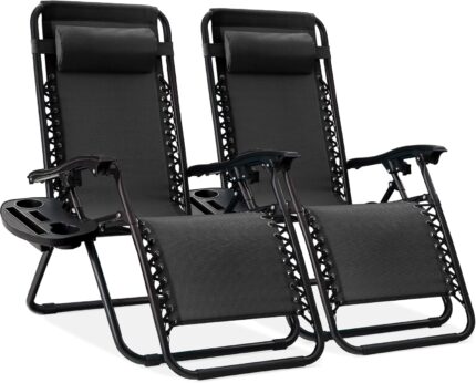 Best Choice Products Set of 2 Adjustable Steel Mesh Zero Gravity