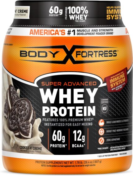 Body Fortress Super Advanced Whey Protein Powder, Cookies N’ Creme,