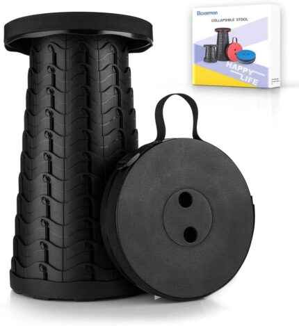 Boreeman Upgraded Folding Stool Lightweight Yet More Sturdy with Load