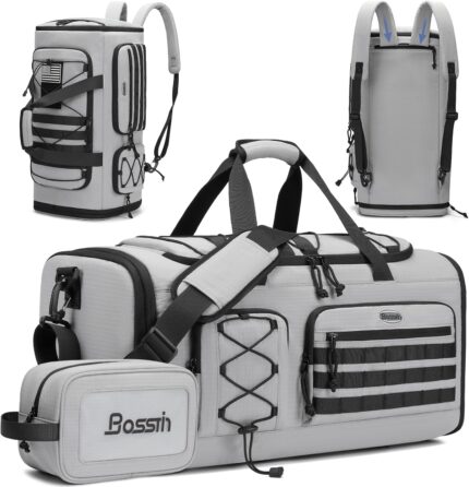 Bosstin Gym Bag for Men & Women,45L Travel Duffle Sports Duffel Bag