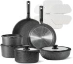 CAROTE 17pcs Pots and Pans Set Non Stick, Nonstick Cookware Set with