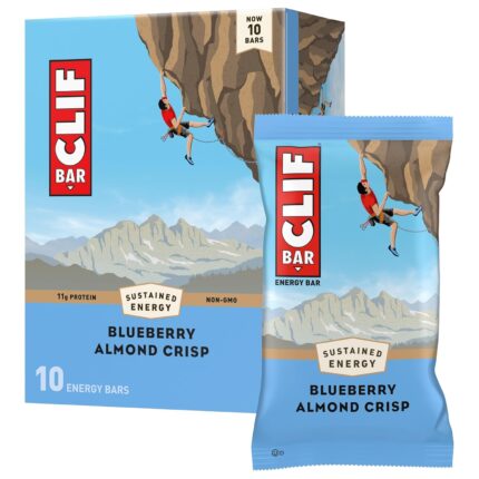 CLIF BAR - Blueberry Almond Crisp - Made with Organic Oats - Energy