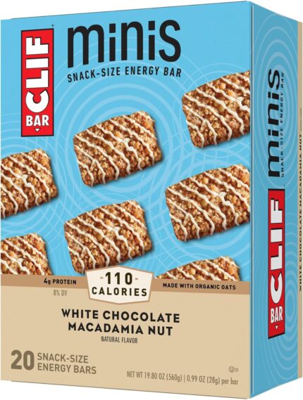 CLIF BAR Minis - White Chocolate Macadamia Nut Flavor - Made with