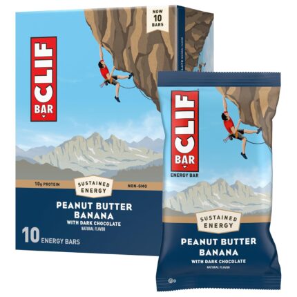 CLIF BAR - Peanut Butter Banana with Dark Chocolate Flavor - Made with