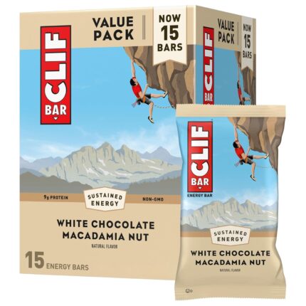 CLIF BAR - White Chocolate Macadamia Nut Flavor - Made with Organic
