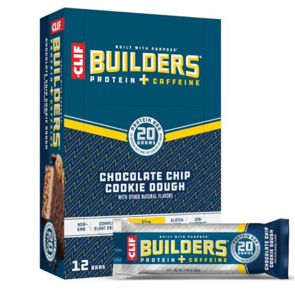 CLIF Builders + Caffeine - Chocolate Chip Cookie Dough Flavor - Plant