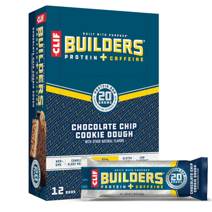 CLIF Builders + Caffeine - Chocolate Chip Cookie Dough Flavor - Plant
