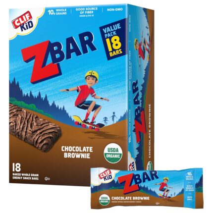 CLIF Kid Zbar - Chocolate Brownie - Soft Baked Whole Grain Snack Bars