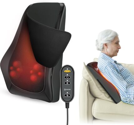 COMFIER Back Massager with Heat,3D Deep Kneading Shiatsu Neck and Back
