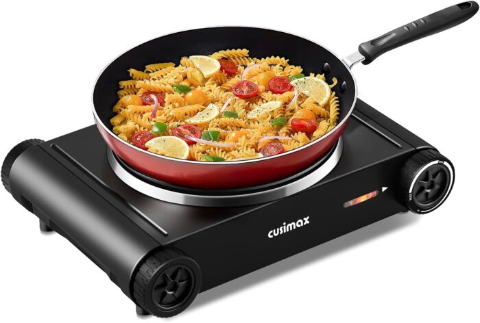 CUSIMAX Hot Plate,1500W Electric Portable Cast Iron Stove with