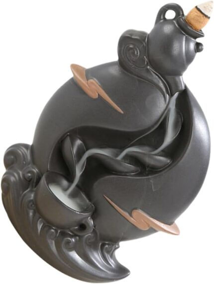 Cabilock Ceramic Backflow Incense Burner for Zen Meditation Antique