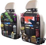 Car Backseat Organizer with 10" Table Holder, 9 Storage Pockets Seat