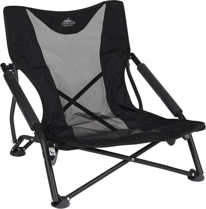 Cascade Mountain Tech Folding Camp Chair for Camping, Beach, Picnic,