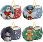 Christmas Candles Gifts for Women, 4 Pack Scented Candles Set,120 Hour