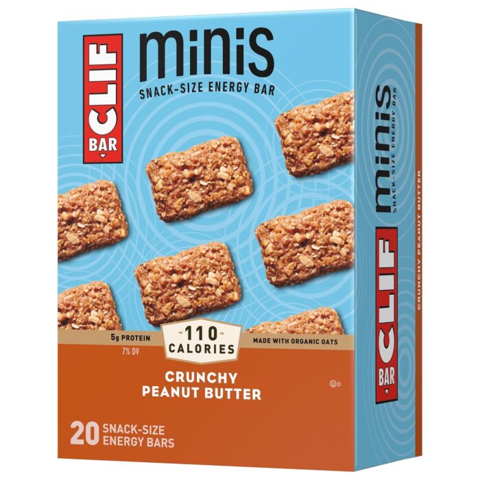 Clif Bar Minis - Crunchy Peanut Butter - Made with Organic Oats - 5g